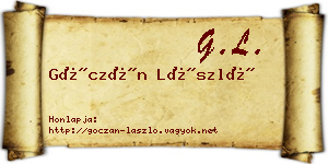Góczán László névjegykártya